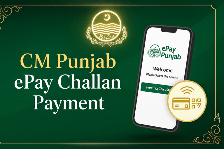 CM Punjab ePay Challan Payment